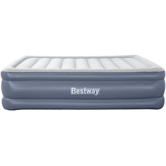 Lit gonflable - BESTWAY - 6713I - Tritech™ - 2 places, 203 x 152 x 51 cm, pompe électrique intégrée, cadre de lit
