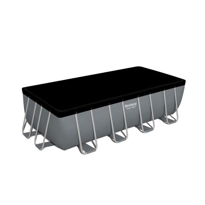 Kit Piscine hors sol tubulaire BESTWAY - Power Steelô - 488 x 244 x 122 cm - Rectangulaire (filtre a sable, b‚che, Èchelle)