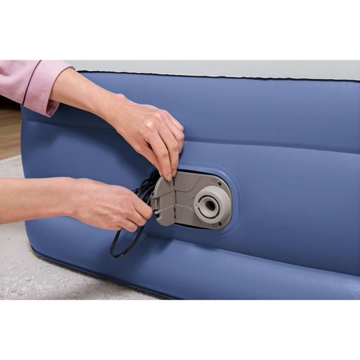 Lit gonflable - BESTWAY - 67628 - 1 place - 191 x 97 x 46 cm, pompe électrique intégrée, cadre de lit