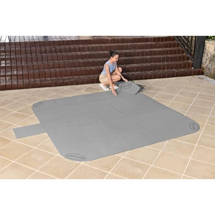 BESTWAY - Tapis de sol pour spa carrÈ ou rond Lay-Z-Spa 196 x 196 cm
