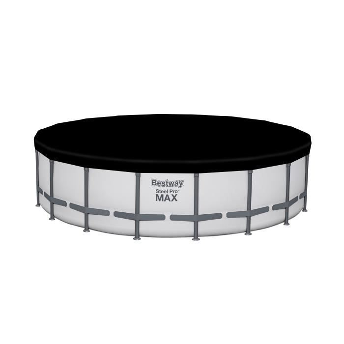 Kit Piscine hors sol tubulaire BESTWAY - Steel Pro Max - 549 x 132 cm - Rectangulaire (Inclus filtre a cartouche + Èchelle + b‚che)
