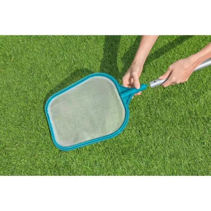 Kit de nettoyage piscine jusqu'a 3,96m - Bestway - Aquaclear - épuisette et tete d'aspirateur