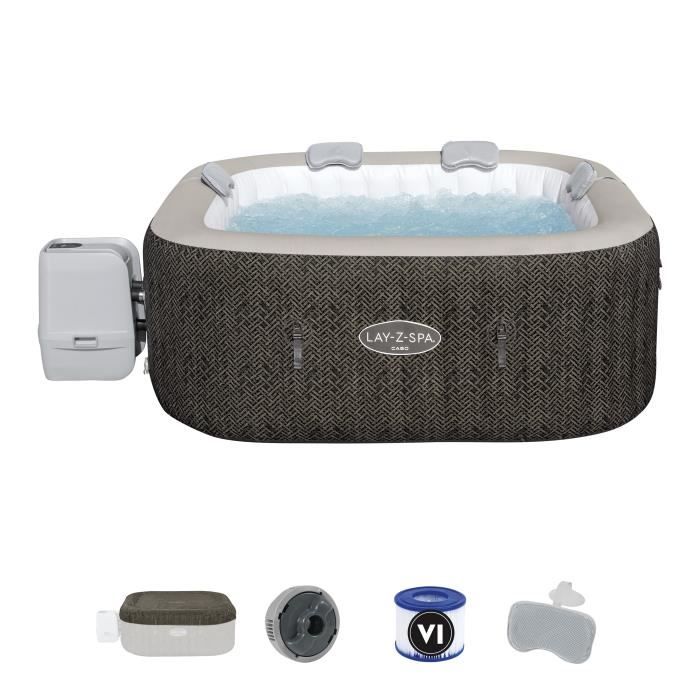Spa gonflable BESTWAY - Lay-Z-Spa Cabo - Smart Hydrojet 140 jets - 180 x 71 cm - 4 a 6 places - Rond (couverture, cartouche)