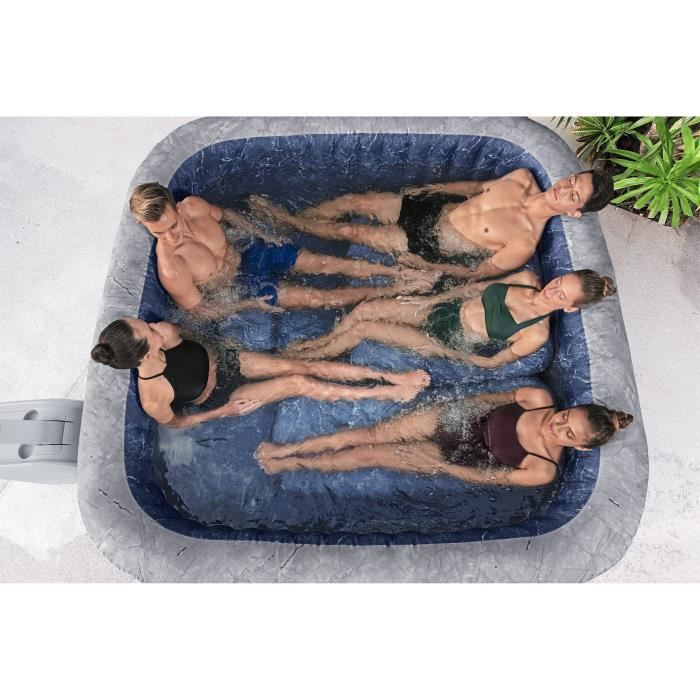 Spa gonflable BESTWAY - Lay-Z-Spa San Francisco Hydrojet Pro - 230 x 230 x 71 cm - 5/7 places - CarrÈ (b‚che, une cartouche)