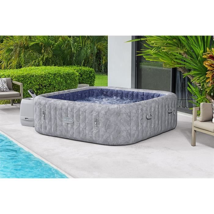 Spa gonflable BESTWAY - Lay-Z-Spa San Francisco Hydrojet Pro - 230 x 230 x 71 cm - 5/7 places - CarrÈ (b‚che, une cartouche)