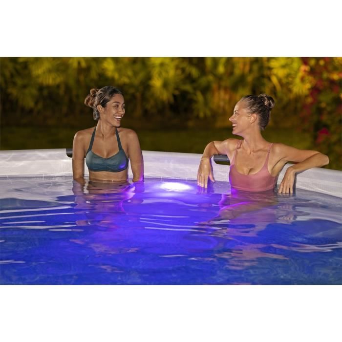 Kit Piscine hors sol tubulaire BESTWAY Steel Pro Maxô 457 x 107 cm - Ronde (Avec filtre a cartouche, Èchelle, b‚che, lumiere LED)