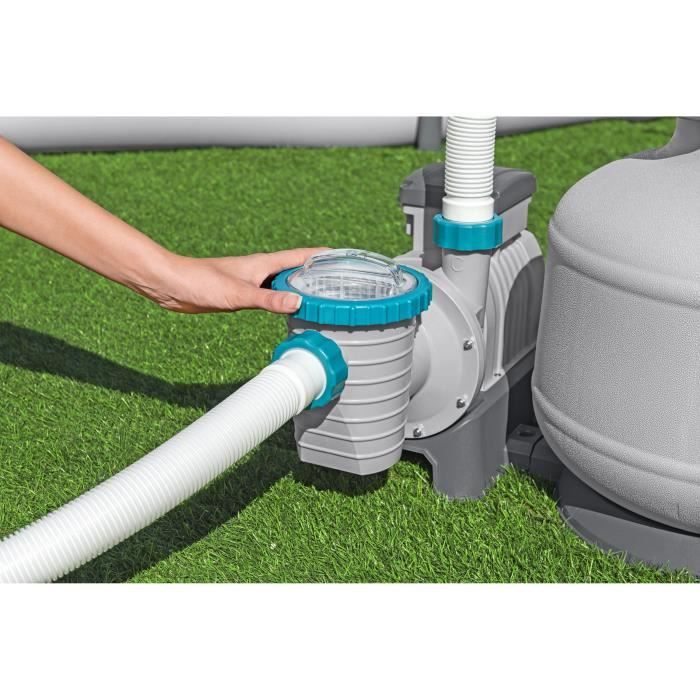 Filtre a sable / pompe de filtration pour piscine jusqu'a 66 m3 - Bestway -11 355 L/h - Avec préfiltre