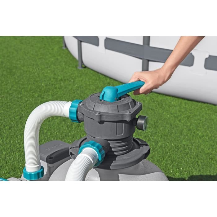 Filtre a sable / pompe de filtration pour piscine jusqu'a 66 m3 - Bestway -11 355 L/h - Avec préfiltre