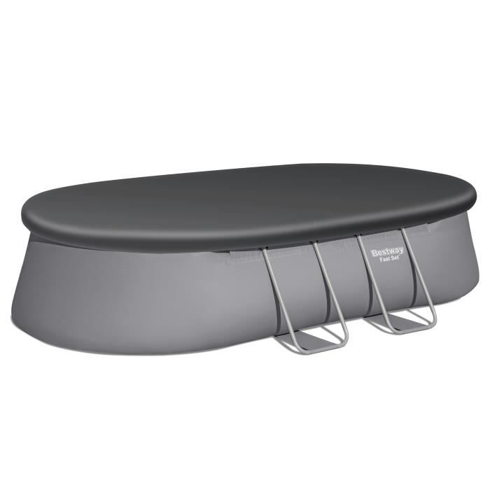 Kit Piscine hors sol autoportante BESTWAY - Fast Set - 488 x 305 x 107cm - Ovale (avec filtre, Èchelle, b‚che, cartouche)
