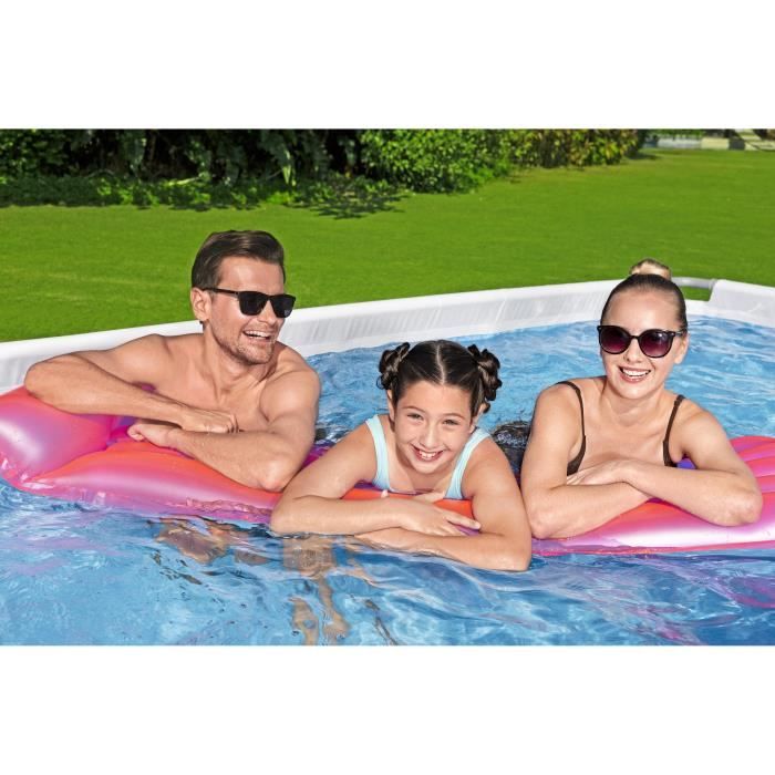 Kit Piscine hors sol tubulaire BESTWAY - Steel Pro Max - 404 x 201 x 100 cm - Rectangulaire (Filtre à cartouche, échelle)