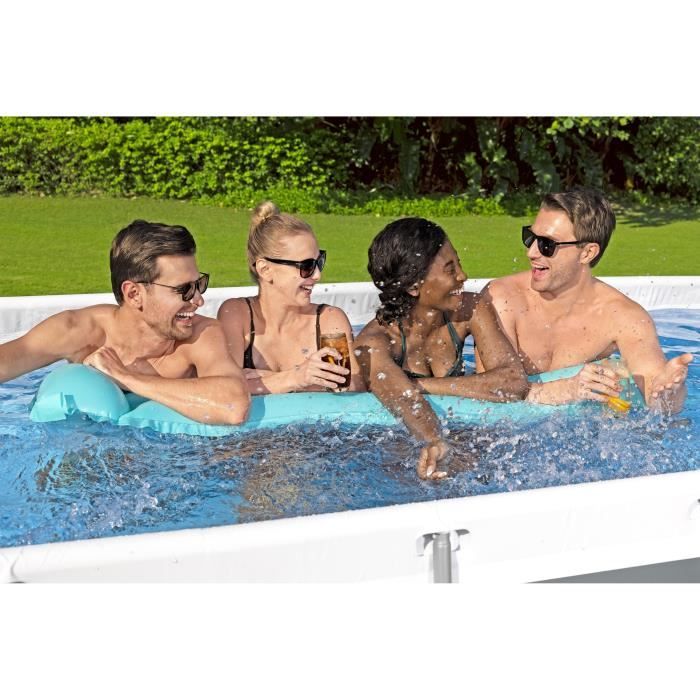 Kit Piscine hors sol tubulaire BESTWAY - Steel Pro Max - 404 x 201 x 100 cm - Rectangulaire (Filtre à cartouche, échelle)