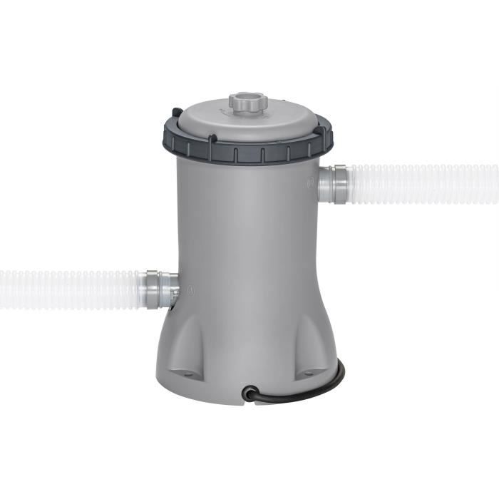 Kit Piscine hors sol tubulaire BESTWAY - Steel Pro MAX- 427 x 250 x 100 cm - Ovale (Filtre a cartouche, échelle, bâche, 1 cartouche