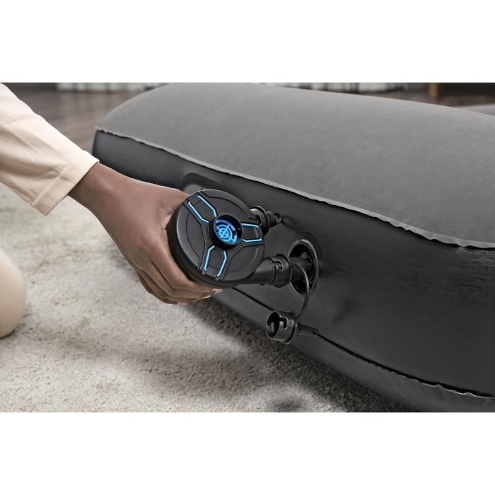 Matelas gonflable - BESTWAY - 671BQ - Tritech Twin - 1 personne, pompe USB intégrée, 1,88 m x 99 cm x 30 cm