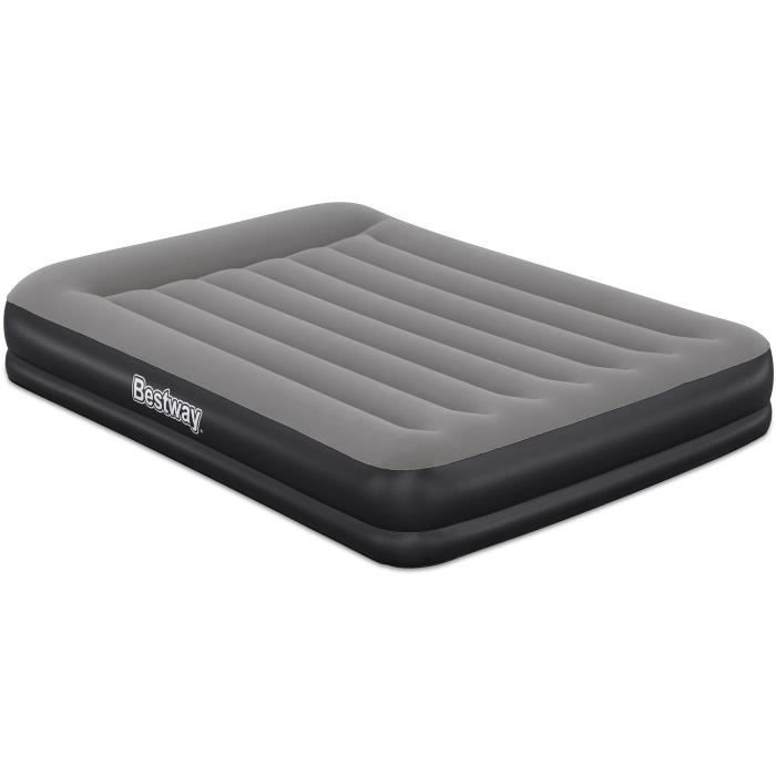 Matelas gonflable - BESTWAY - 671BU - Tritech Queen - 2 places, pompe USB intégrée, 2,03 m x 1,52 m x 36 cm