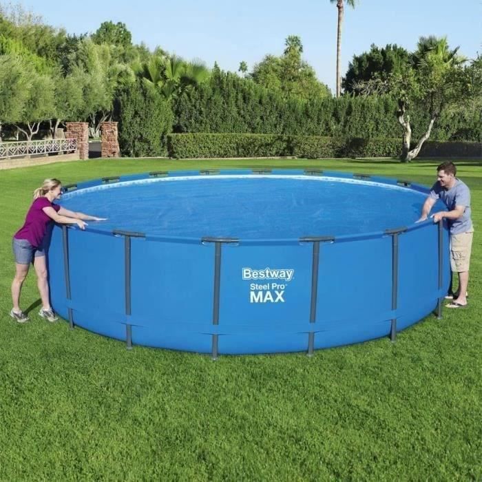 BESTWAY - B‚che solaire - Frame Pool - Diametre 521cm - 150grs/m2 - Bleu