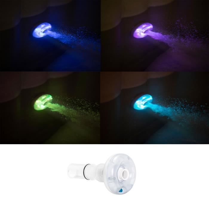 Spa gonflable BESTWAY - Lay-Z-Spa Maldives - 201 x 201 x 80 cm - 5 a 7 places - CarrÈ (Couverture, pompe, cartouche, diffuseur,