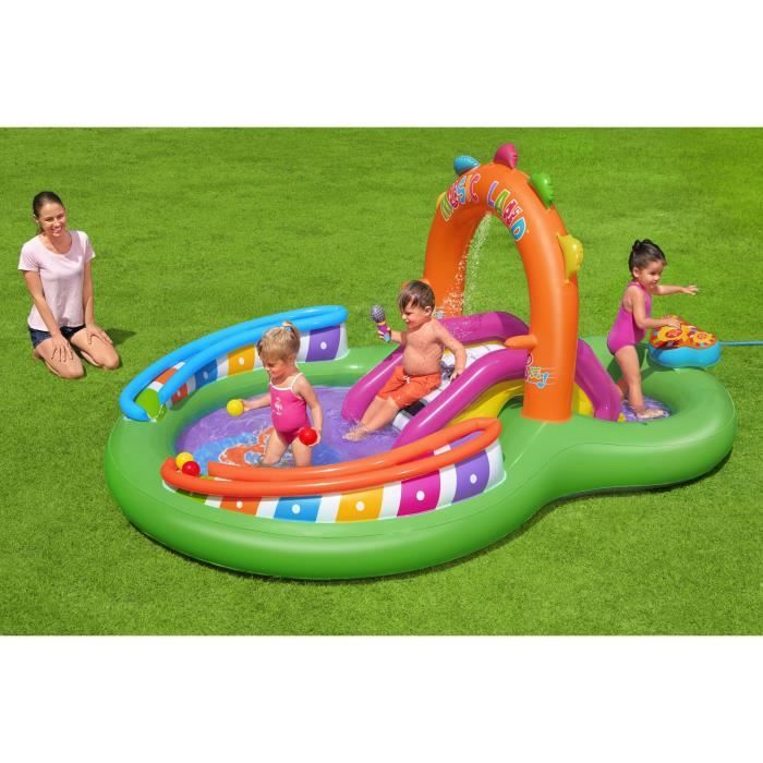 Aire de jeu gonflable - Bestway - Sing'n Splash - 295 x 190 x 137 cm - pataugeoire