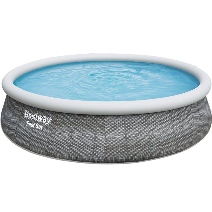 Kit Piscine hors sol autoportante BESTWAY - Fast Set - 457 x 107 cm - Ronde (LivrÈe avec une pompe de filtration)