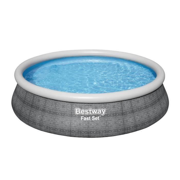 Kit Piscine hors sol autoportante BESTWAY - Fast Set - 457 x 107 cm - Ronde (LivrÈe avec une pompe de filtration)