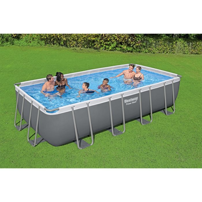Piscine Hors-sol Tubulaire Bestway Power Steel 549x274x122 cm Épurateur a Cartouche de 5 678 L/H Bâche et Échelle