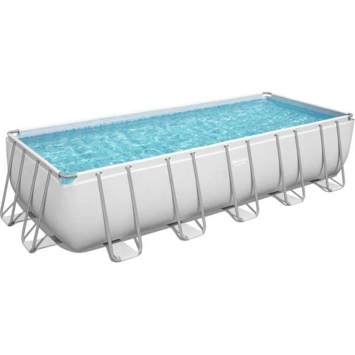 Kit Piscine hors sol tubulaire BESTWAY Power Steel - 640 x 274 x 132 cm - Rectangulaire (LivrÈe avec une pompe + un diffuseur)
