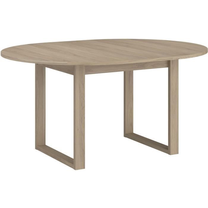 Table a Manger Extensible BETTY - Ronde - Chene Dakota - 4 / 6 personnes - 120 / 155 x 120 x 75 cm