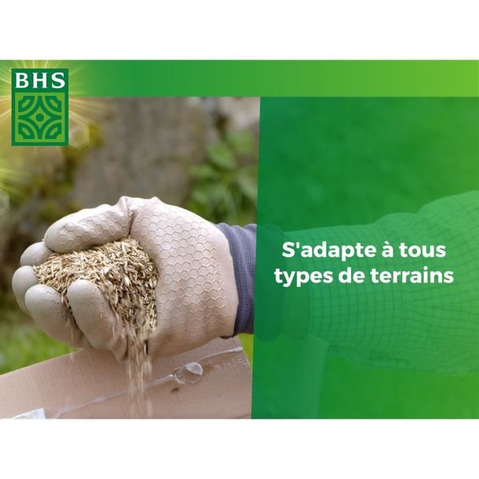 Semence de Gazon - BHS - Gazon Rustique 20k - Jardins traditionnels et tous types de sols. Dense, esthétique, rapide et durable.