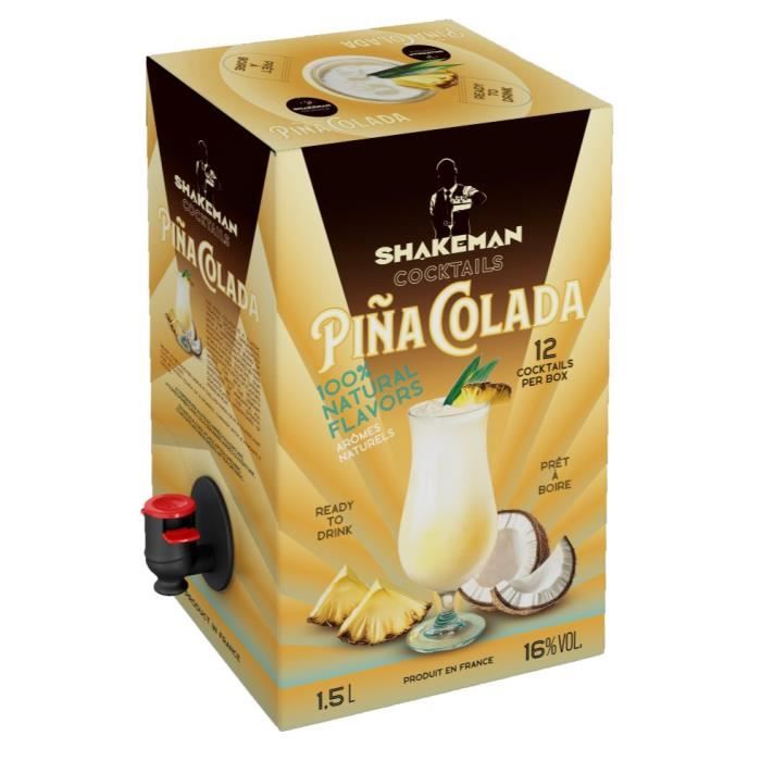 Shakeman - Piña Colada - Cocktails pret a boire - 16,0% Vol. - 150 cl