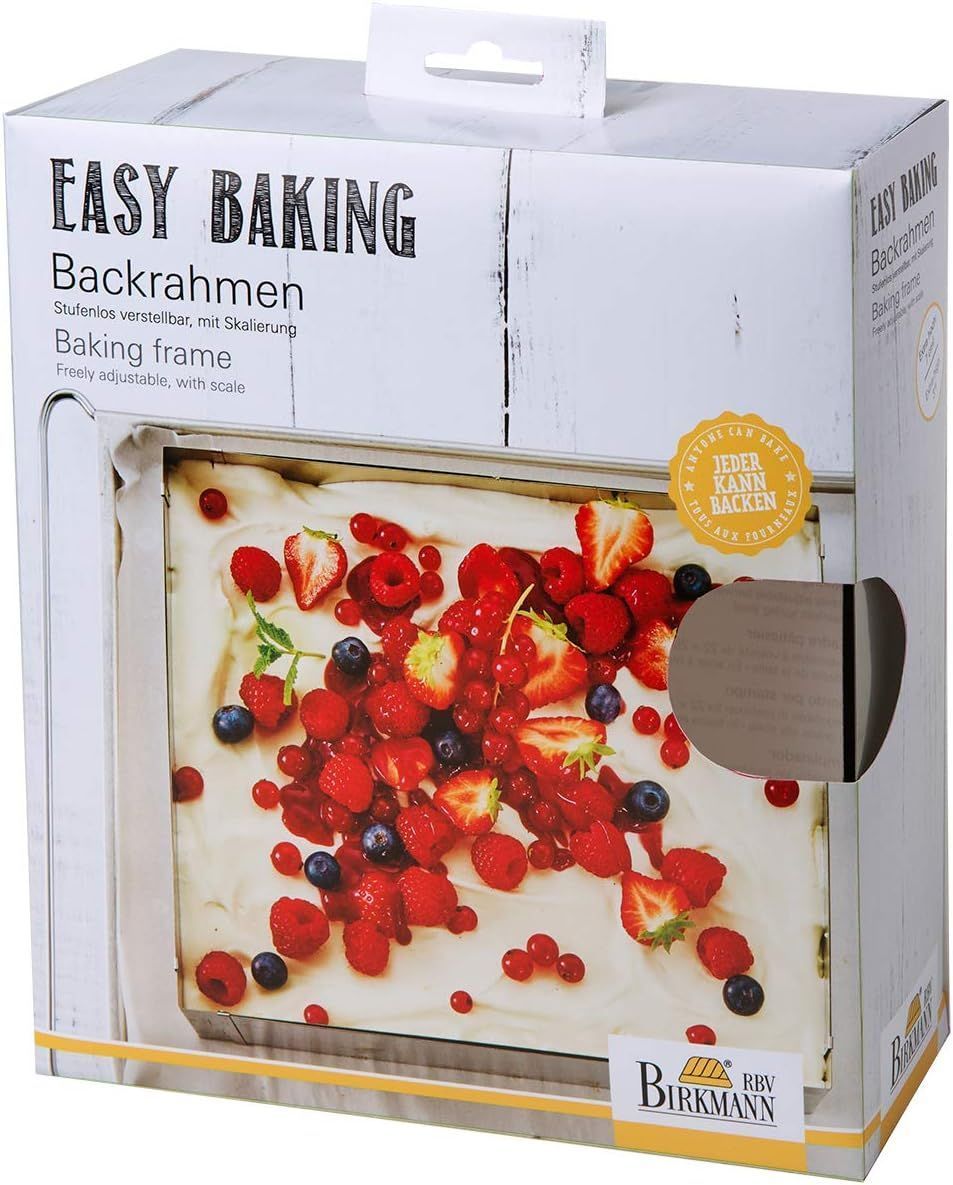 Cadre de cuisson ajustable - BIRKMANN - EASY BAKING - Acier - 22 x 25 a 43 x 48 cm, H 7 cm