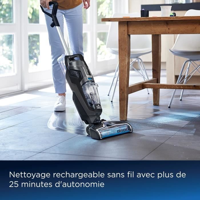 Aspirateur Balai Laveur sans Fil BISSELL B3569N Crosswave C6 Select Cordless - Nettoyage Multi-Surfaces - Autonettoyage Automatique