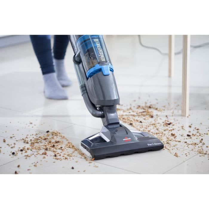 BISSELL 1977N Vac&Steam - Aspirateur et Nettoyeur Vapeur Filaire - Pour Sols Durs, Carrelages, Parquets - Fonction RÈgulation Vapeur