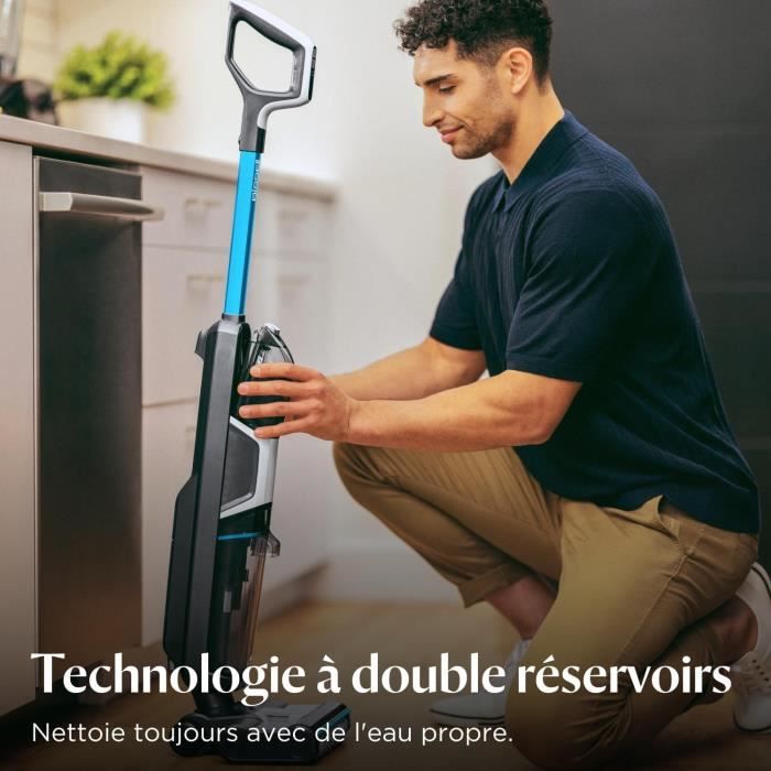 BISSELL Crosswave HF3 Select 3639N - Nettoyeur 3 en 1 sans fil - Silencieux et maniable