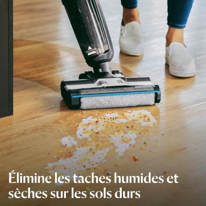 BISSELL Crosswave HF3 Select 3639N - Nettoyeur 3 en 1 sans fil - Silencieux et maniable