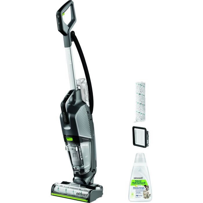 BISSELL CrossWave Hydrosteam PET Select - Aspirateur Balai Laveur Vapeur Filaire - Sols durs et tapis - Auto-Nettoyage
