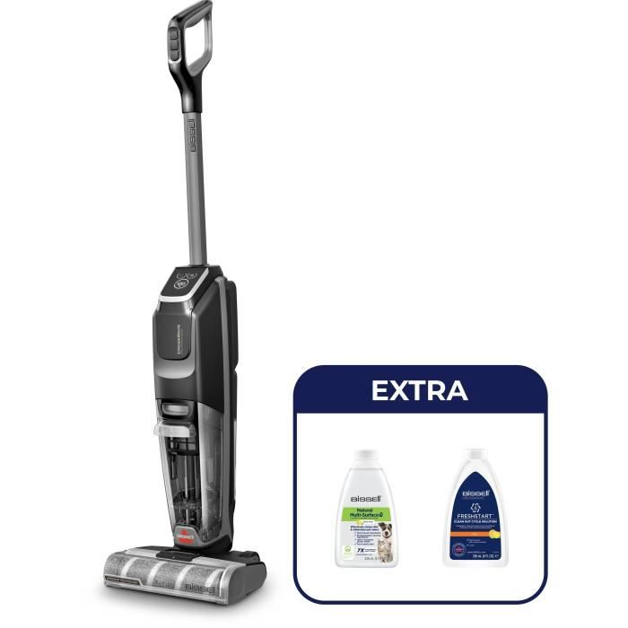 BISSELL CrossWave OmniForce Edge - Aspirateur Balai Laveur sans Fil - Aspire & Lave en Meme Temps ou Mode Aspiration Uniquement