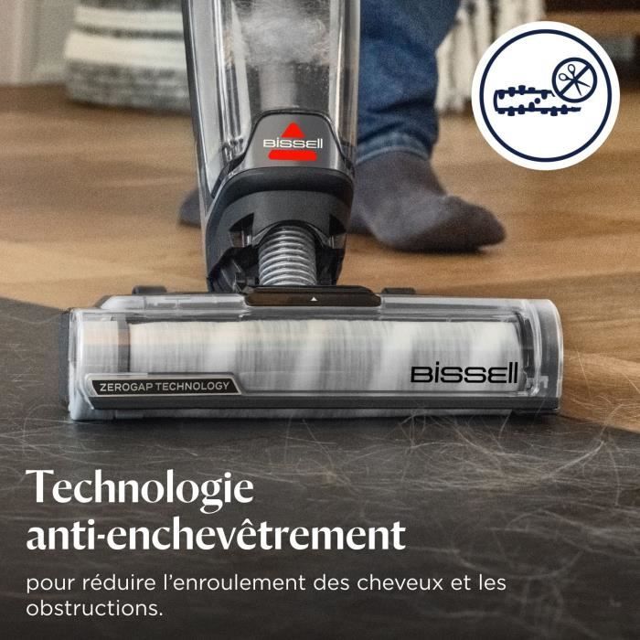 BISSELL CrossWave OmniForce Edge - Aspirateur Balai Laveur sans Fil - Aspire & Lave en Meme Temps ou Mode Aspiration Uniquement