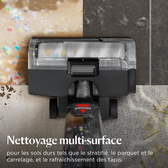 BISSELL CrossWave OmniForce Edge - Aspirateur Balai Laveur sans Fil - Aspire & Lave en Meme Temps ou Mode Aspiration Uniquement