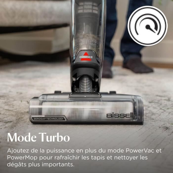 BISSELL CrossWave OmniForce Edge - Aspirateur Balai Laveur sans Fil - Aspire & Lave en Meme Temps ou Mode Aspiration Uniquement