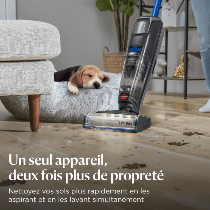 BISSELL CrossWave OmniFind Select - Aspirateur Balai Laveur Sans Fil - LED FurFinder pour Détection Facile Saletés & Poils Animaux
