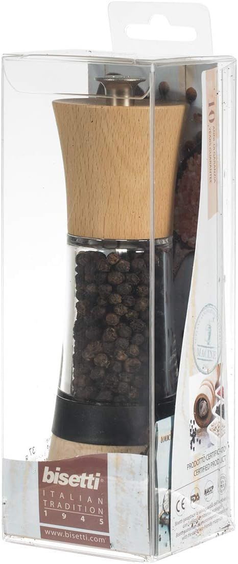 Moulin a poivre - BISETTI - PISA - 18 cm - Bois / Acryl