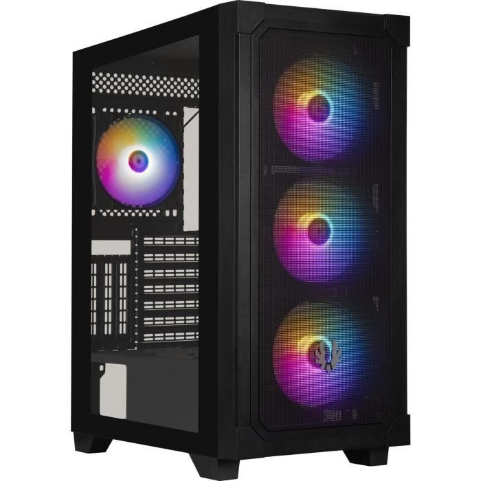 BoÓtier PC - BITFENIX - Graph ARGB - Moyen tour - ATX - Noir - 4 ventilateurs A-RGB