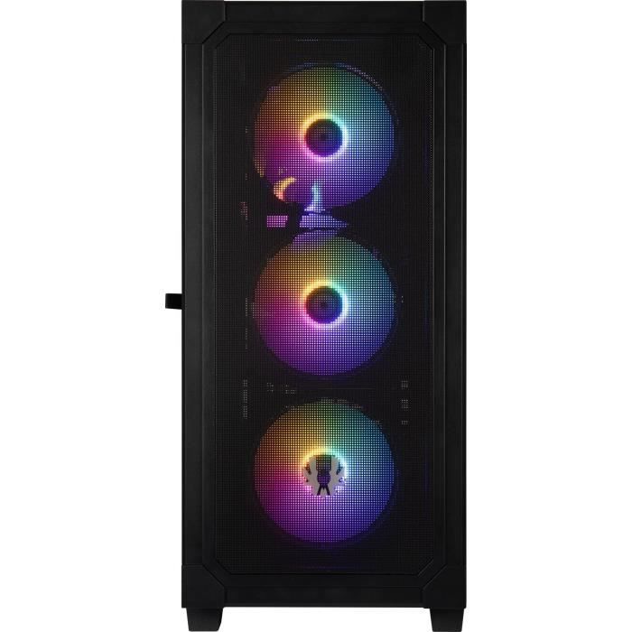 Boîtier PC - BITFENIX - Graph ARGB - Moyen tour - ATX - Noir - 4 ventilateurs A-RGB