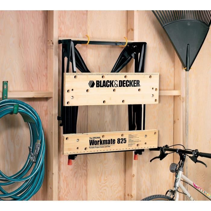 Etabli etau pliable - BLACK+DECKER - WM825-XJ - serrage a main - charge maximale de 250 kg