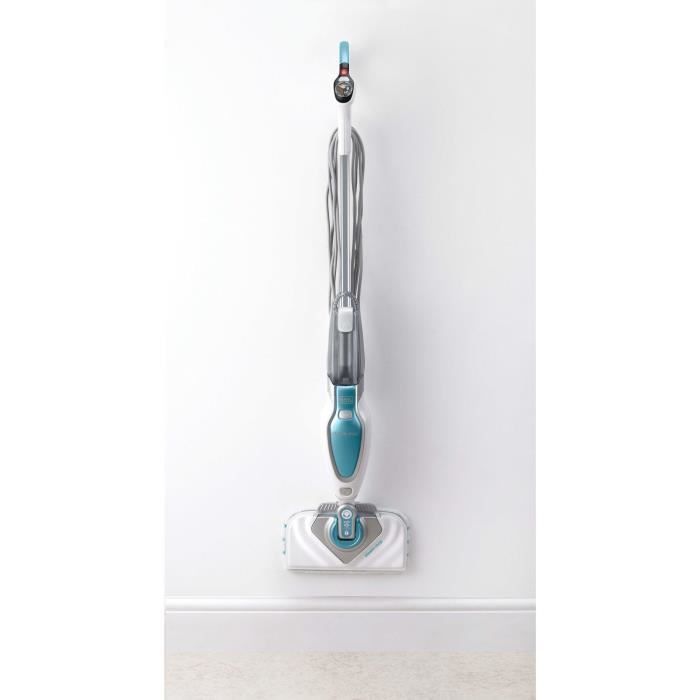 BLACK & DECKER FSM1630-QS - Balai vapeur Tete delta - 1600 W - 4 accessoires - Blanc / Bleu