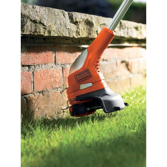 Coupe-bordure électrique BLACK+DECKER - GLC1823L20-QW - 18V - 23 cm - Avec batterie 18V - tete pivotante - tube télescopique