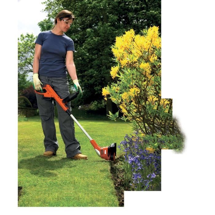 Coupe-bordure ťlectrique BLACK+DECKER - GLC1823L20-QW - 18V - 23 cm - Avec batterie 18V - tete pivotante - tube tťlescopique