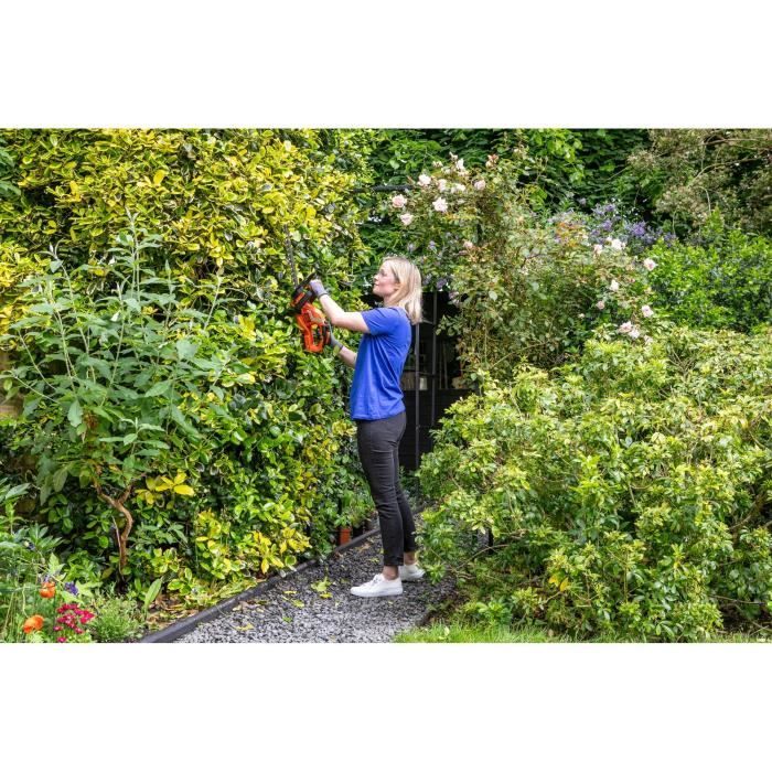 Taille-haies électrique sans fil + batterie 2Ah + chargeur - BLACK&DECKER - GTC1845L20-QW - 18V - Lame 45cm