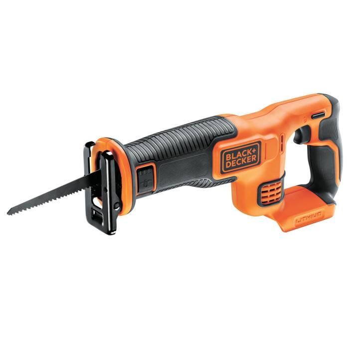 Scie sabre sans fil - BLACK+DECKER - BDCR18N-XJ - 18V - course 22mm - avec lame - sans batterie
