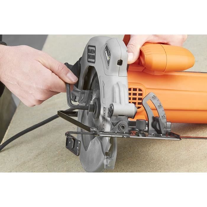 Scie circulaire filaire - BLACK+DECKER - CS1250L-QS - 1250W - profondeur de coupe 66mm - avec 1 lame