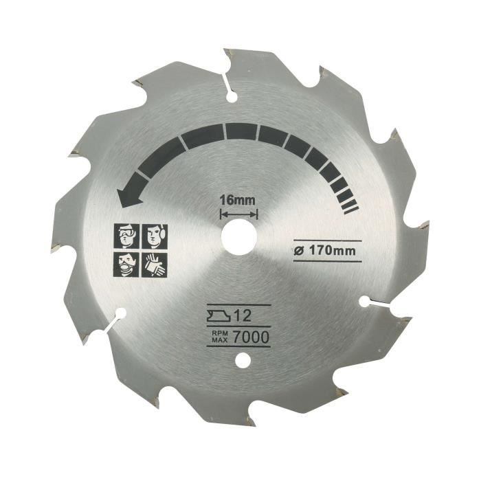 Scie circulaire filaire - BLACK+DECKER - CS1250LA-QS - 1250W - profondeur de coupe 66mm - 2 Lames incluses